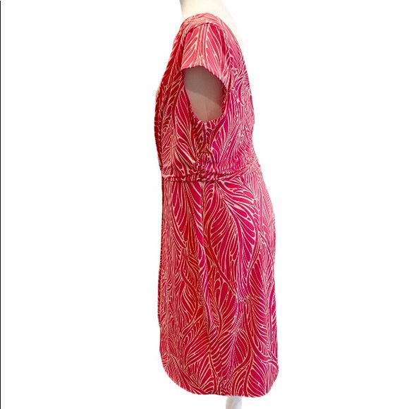 Victoria Secret Faux Wrap Twist Pink Midi Dress XL - Picture 3 of 11